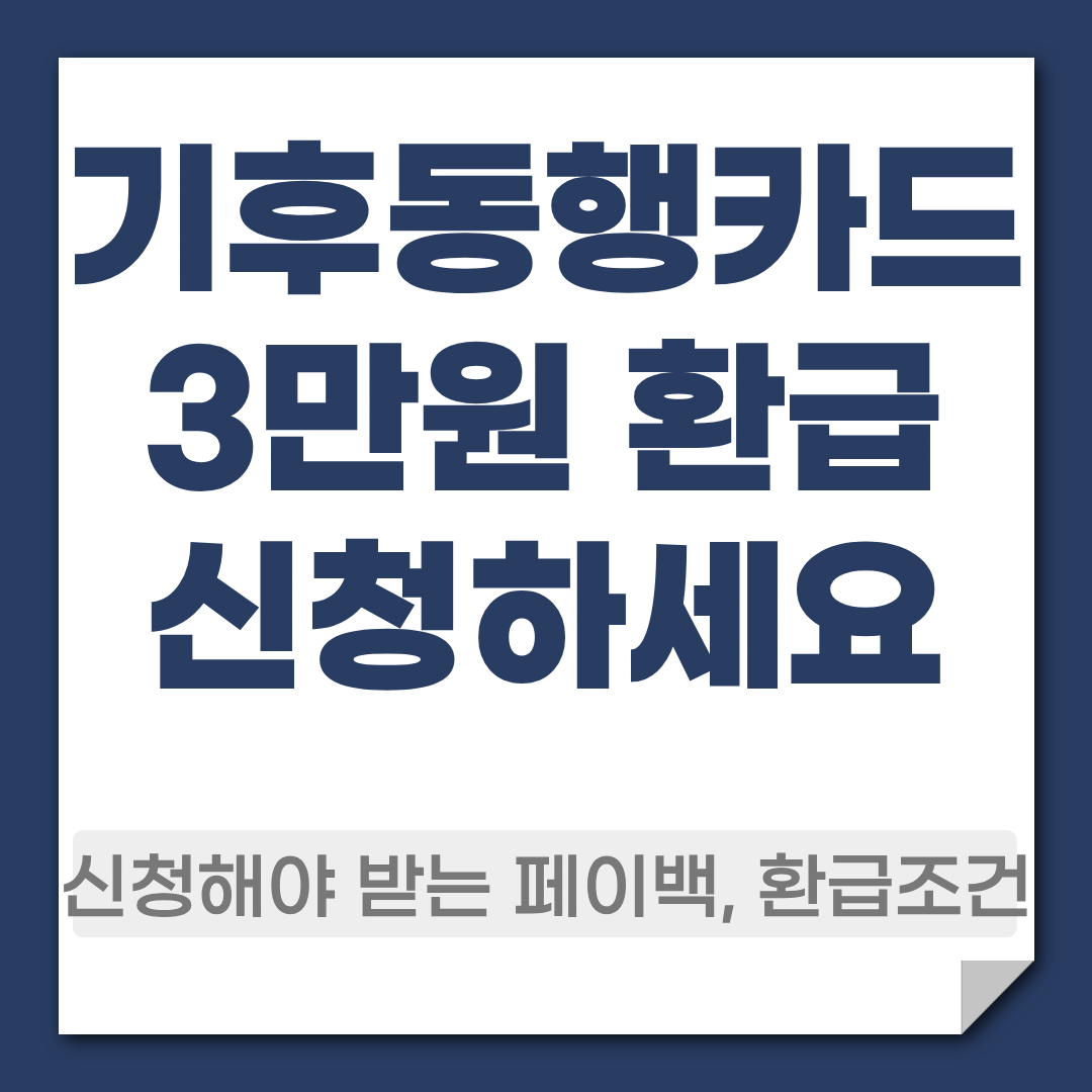 기후동행카드3만원 환급