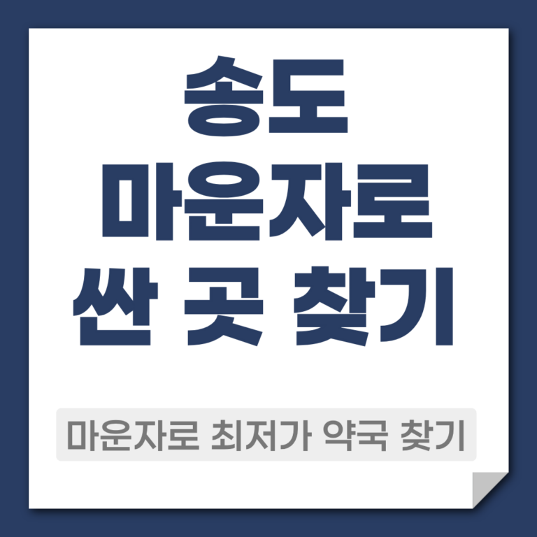 송도 마운자로 약국