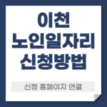 이천 노일일자리 신청 방법